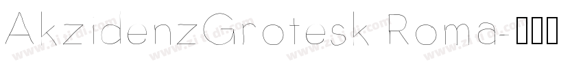 AkzidenzGrotesk Roma字体转换